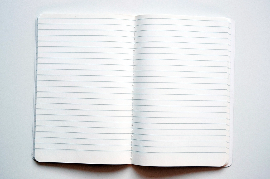 Carnet ouvert couvert d&rsquo;une &eacute;criture rapide &agrave; l&rsquo;encre, stylo pos&eacute; en travers de la page